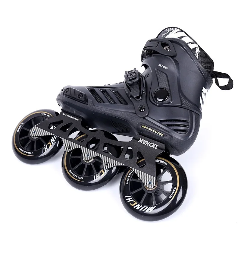 Professional Wholesale Slalom Freestyle Roller Skates Big 3 Wheel Inline Skates For Adults