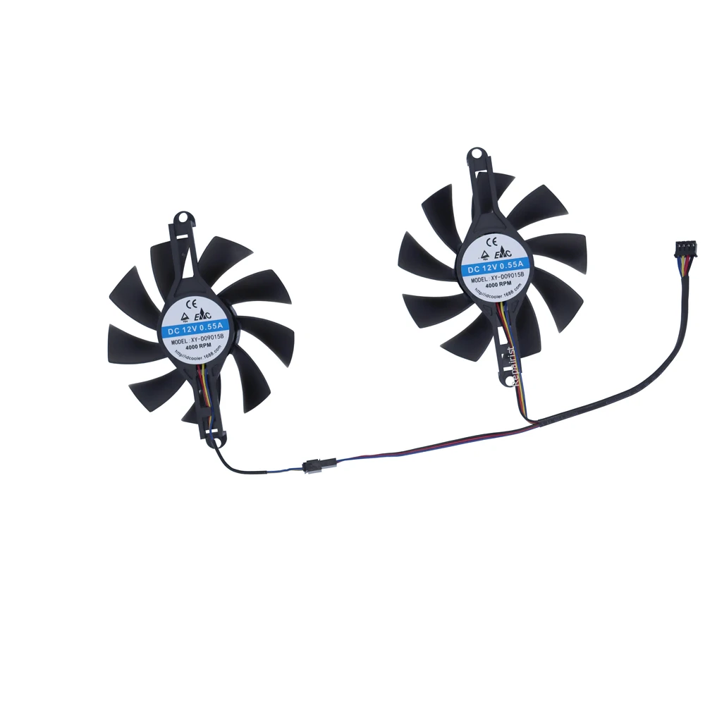 

2Pcs/Set,Video Card Fan,FL8015 12VB,For Kinology RTX 3070 8GB,For Kinology GTX1660 Super 6G Gaming,For Kinology RX580 8GB 2048SP
