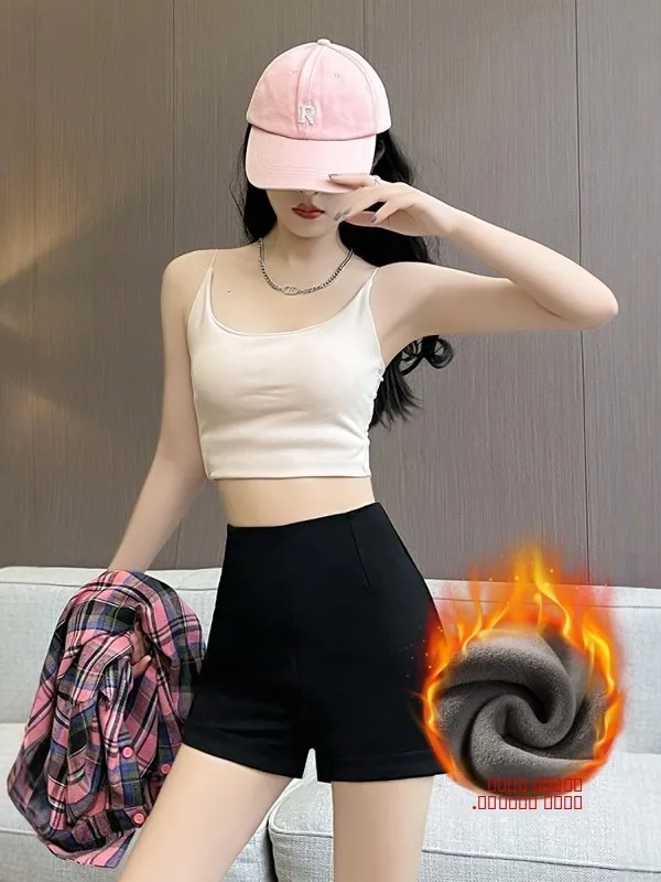 

Женские утепленные шорты-юбка с высокой талией А-силуэта, осенне-зимние, новые, эластичные, для активного отдыха, хит продаж