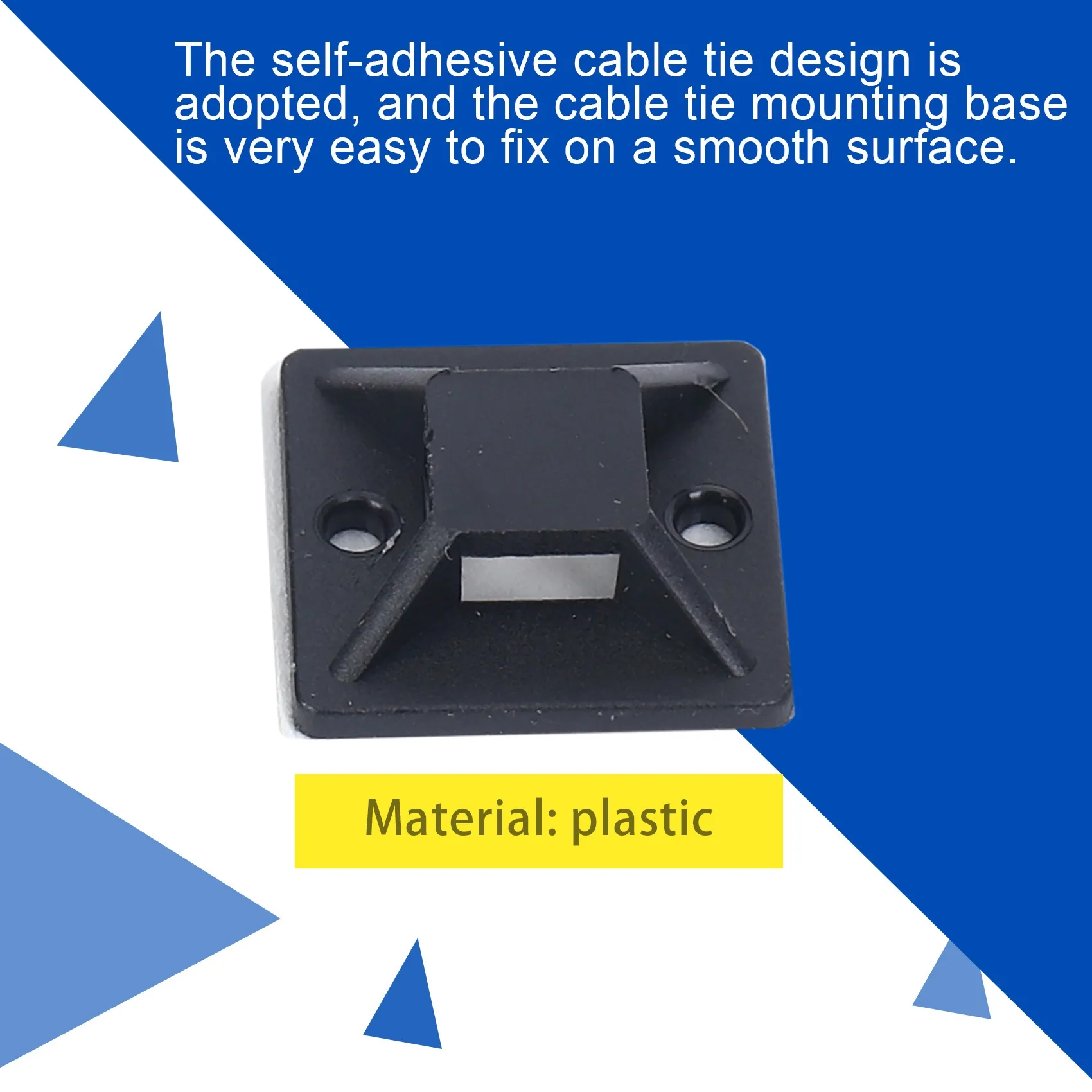 Supporto Base per fascette autoadesive da 100 pezzi 20x20x6mm