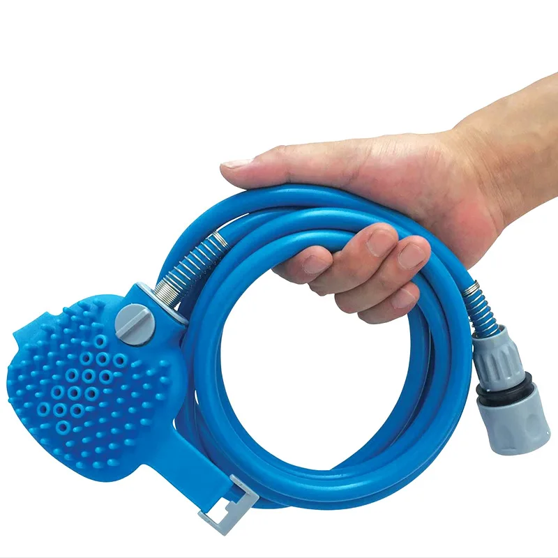 Best selling Dog massage grooming brush bathing hair deshedding tools sprayer pet shower head