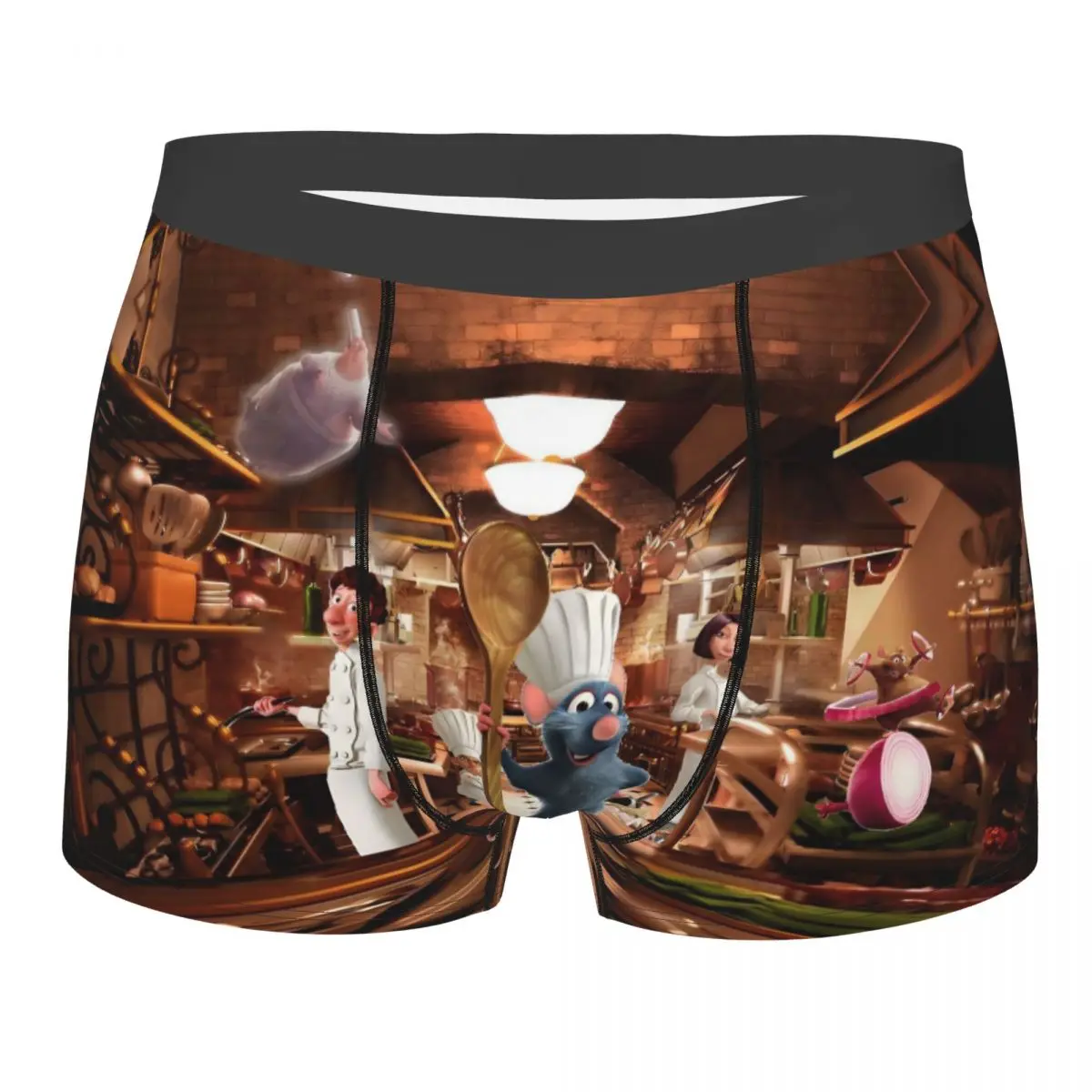 

Custom Ratatouille Remy Cartoons Poster Boxer Shorts For Homme 3D Print Classical Underwear Panties Briefs Stretch Underpants