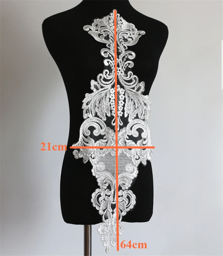 Transparente Pailletten-Spitzenblumen-Accessoires, handgefertigte DIY-Materialien, hochwertige Hochzeitskleider, Kleidungsdekorationsapplikation, RS2460 – Detail 2