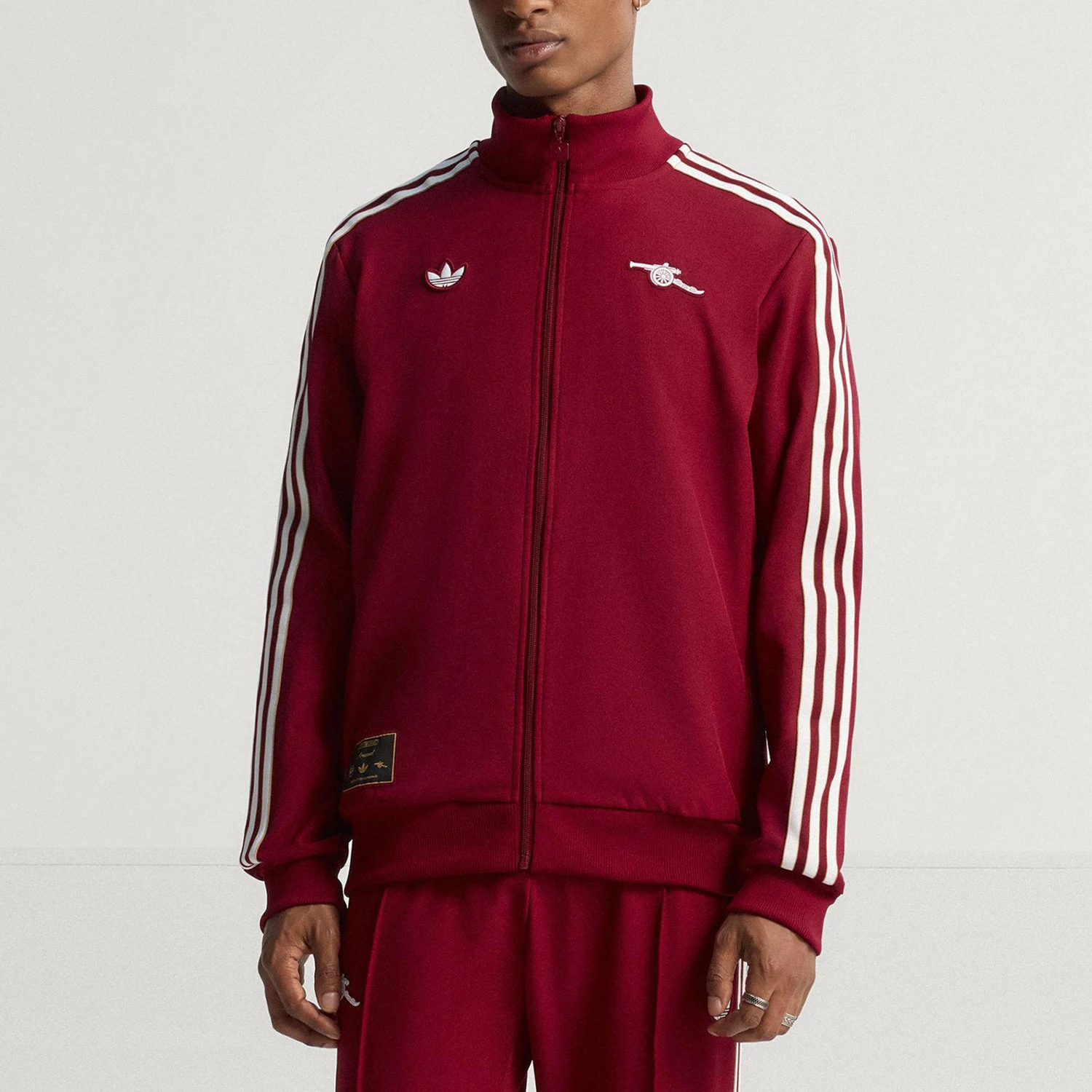

Adidas Originals Trefoil Mens Soccer Woven Sports Stand Collar Jacket JM9390