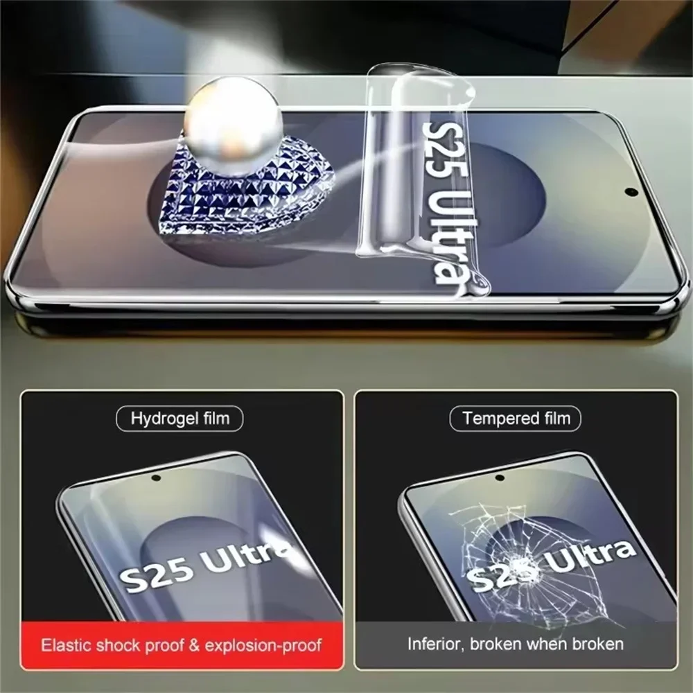 5 STKS Hydrogel Film Voor Samsung S25 S24 Ultra S23 S21 S20 FE S22 Plus Screen Protector Op Galaxy Note 20 10 Plus Ultra Niet Glas