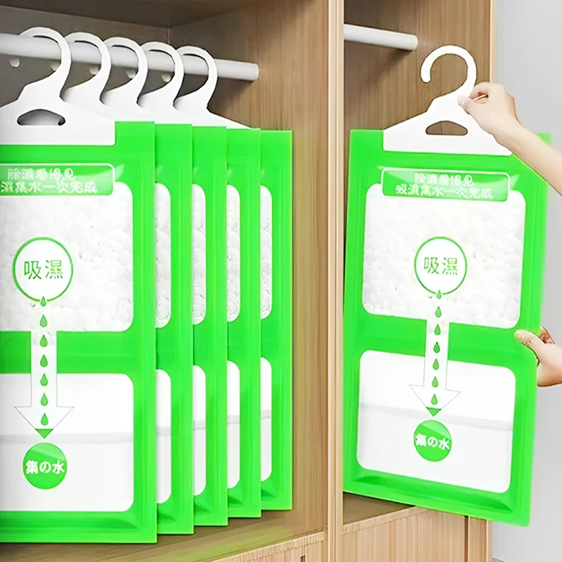 1/3PCS Hangable Wardrobe Dehumidification Bags Bedroom Cupboard Moldproof Moisture Proof Absorbing Packs Portable Drying Bag