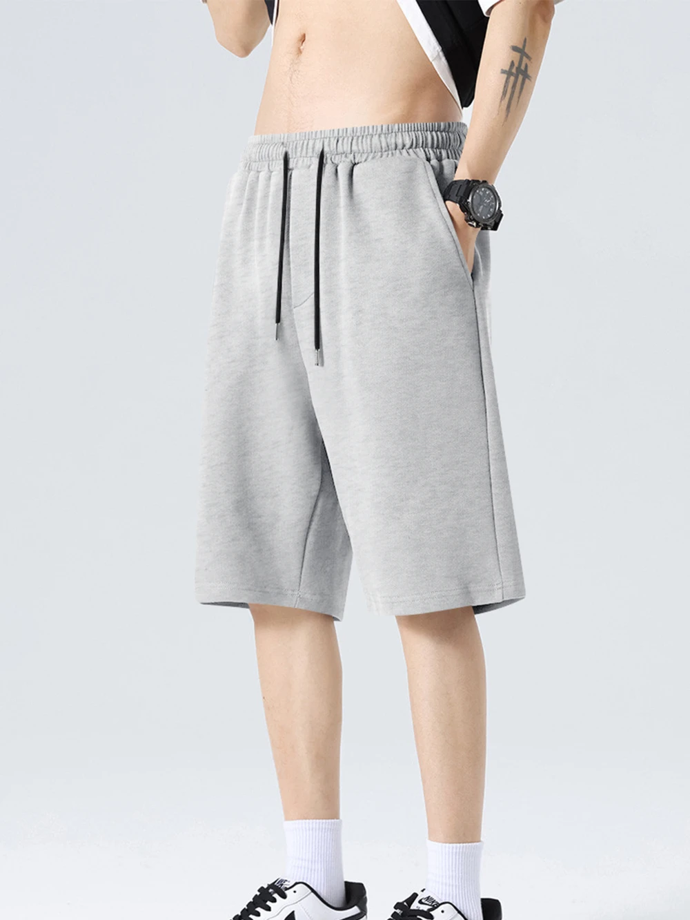 Men's Summer Casual Pure Cotton Shorts, Solid Color, Simple, Versatile, Loose and Stylish  gym shorts gym shorts men