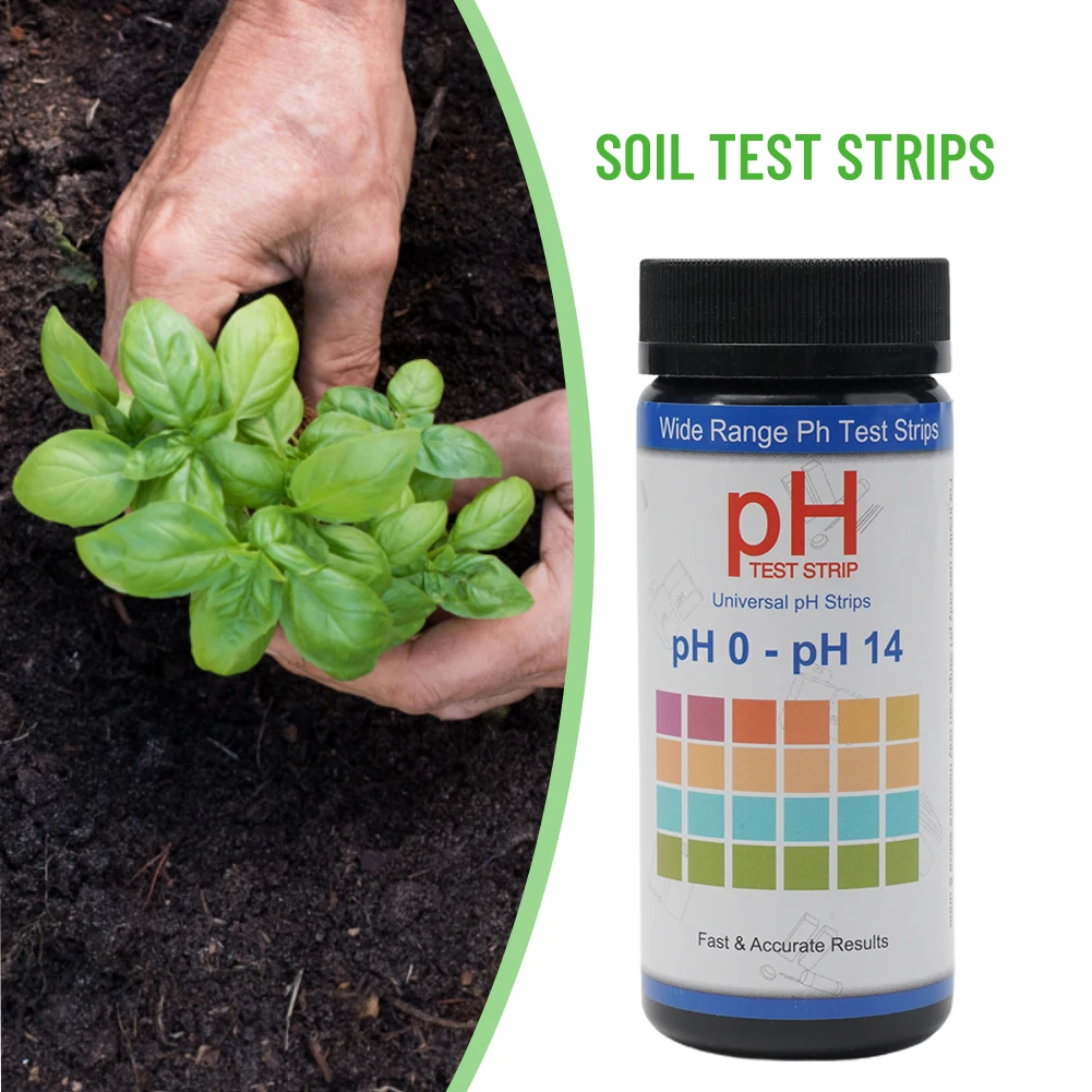 Soil pH Testing Kit with 100 High Quality Filter Papers Easy and Convenient to Operate for Indoor and Outdoor Plants