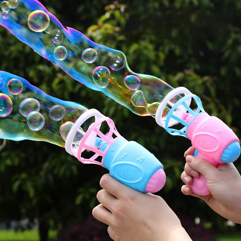 Pistola a bolle Bolla creativa in giocattoli a bolle Macchina per bolle di sapone Soffiatore Creatore Giochi estivi per feste all'aperto giocattoli per bambini ragazzi ragazze