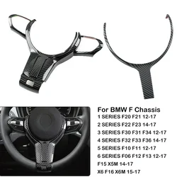 Car Steering Wheel Panel Decoration Cover Trim Moulding Sticker For BMW F Chassis 1 /2/3/4/5/6 SERIES F20 F21 F22 F23 F30 F31