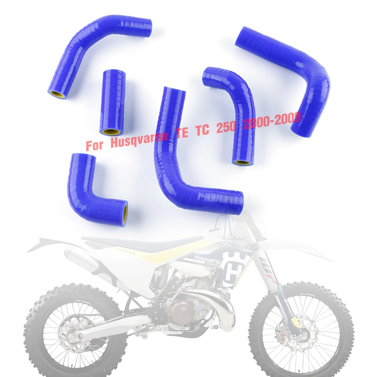 

6Pcs Blue For 2000-2009 Husqvarna TE TC 250 Silicone Radiator Coolant Hose Kit Pipe 2001 2002 2003 2004 2005 2006 2007 2008