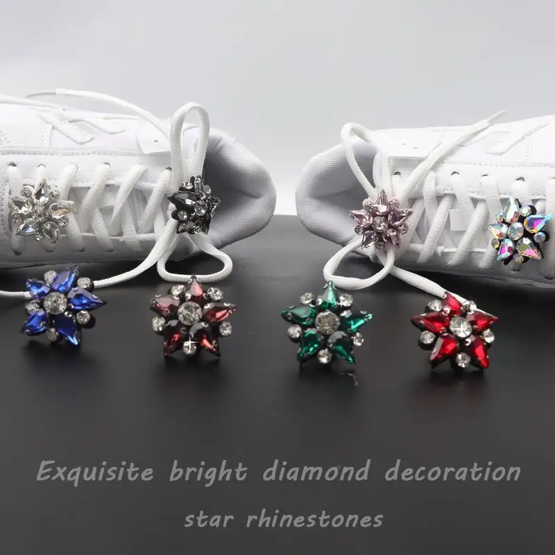 Fashion Rhinestones Sneaker Charms Colorful Gems Shoe Charms Girl Gift Shoe decoration DIY Shoelaces Buckles shoes accesories