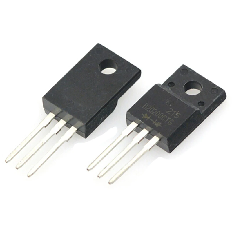 10pcs Mbrf20200ct Schottky Diodes 2a/200v Straight Plug 3 Feet 2a/200v Package To-220f