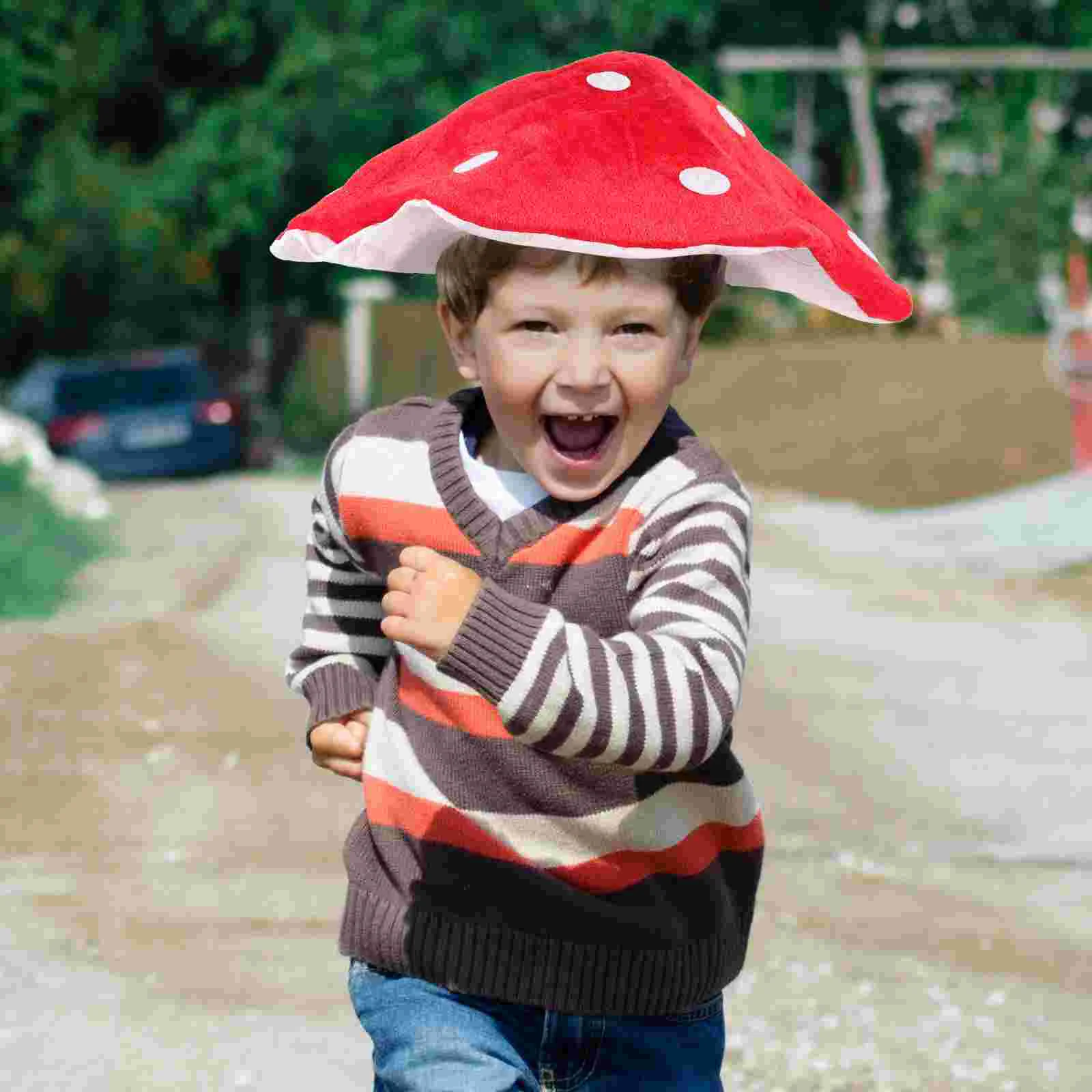 Fun Hats for Adults Mushroom Kids Bucket Beret Boys Men Funny Costume Shaped Cap Women's