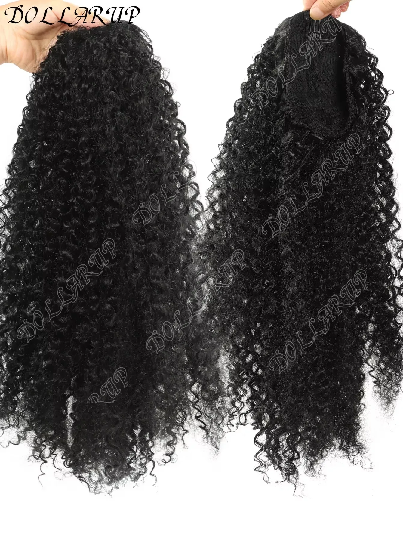 Jkl sintético curto afro kinky encaracolado rabo de cavalo pedaço de cabelo para afro-americano extensão rabo de cavalo afro kinky encaracolado rabo de cavalo