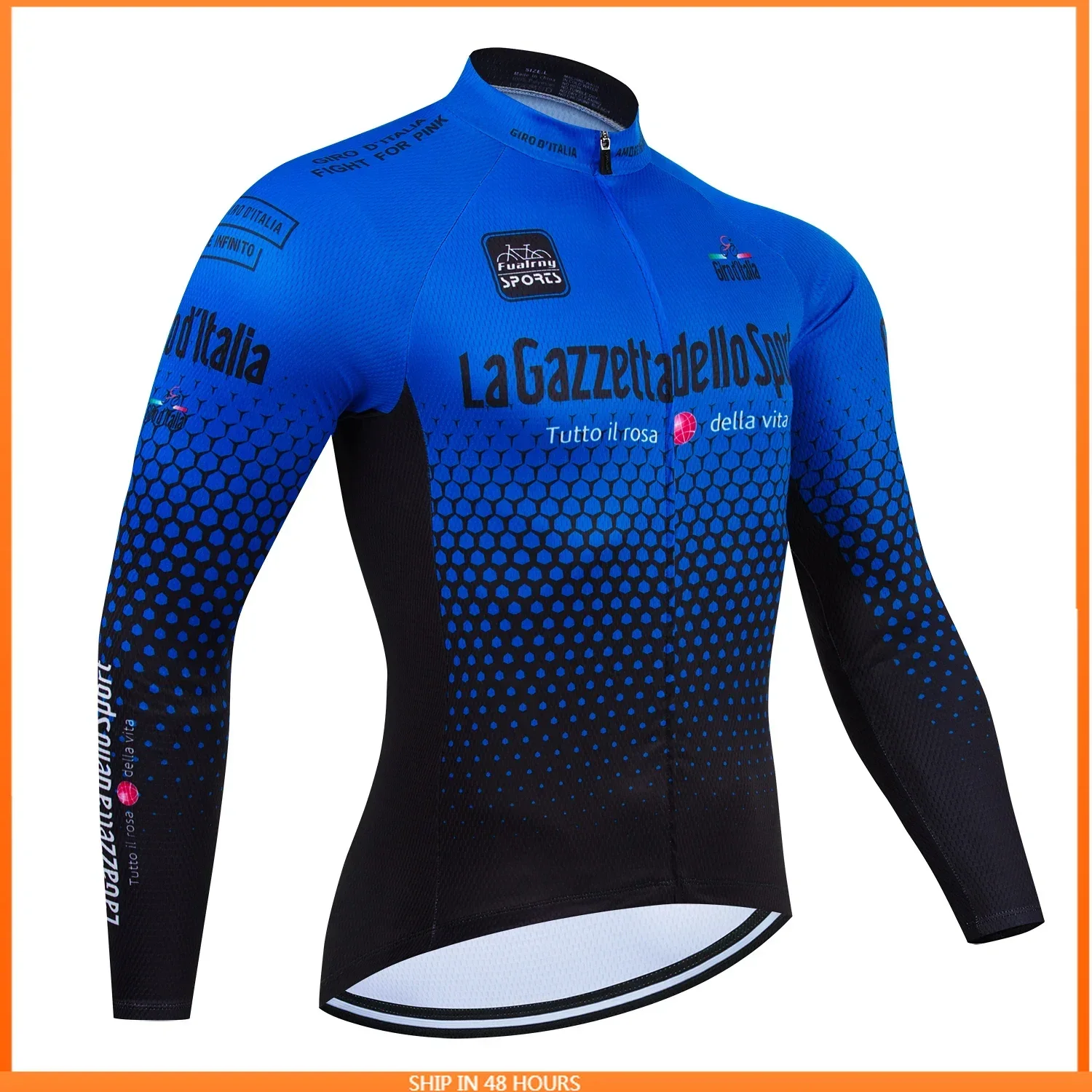 Tour De Italy D'ITALIA Red Cycling Jersey Premium Anti-UV Lo