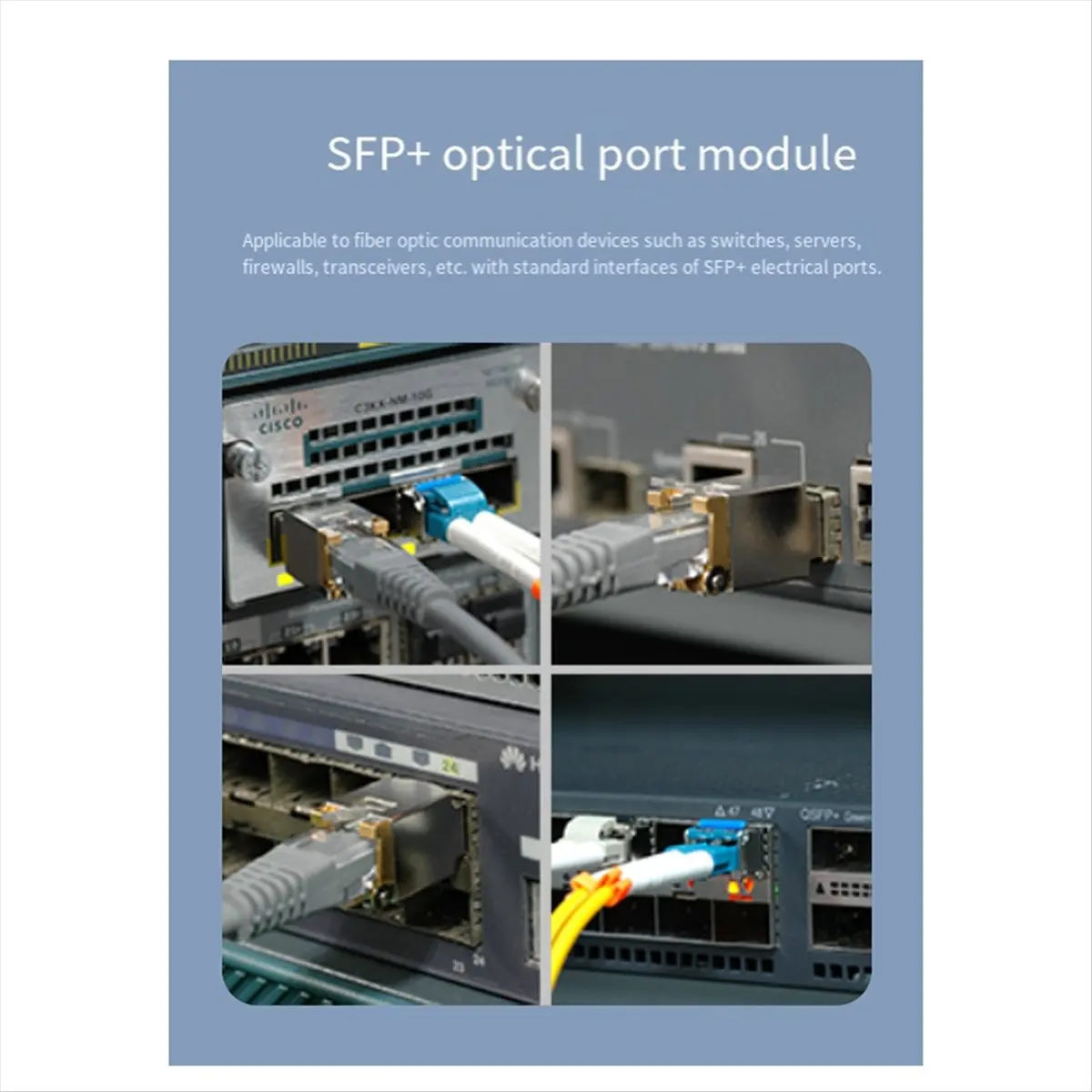 10G 30M + to RJ45 CAT.6a Transceiver Module Ethernet Module for Ethernet Optic Switch