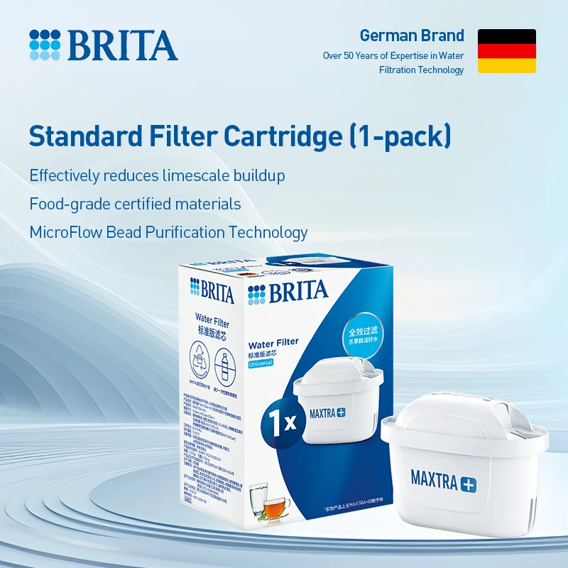 BRITA MAXTRA Water Filter Universal MicroFlow Bead Purification Technology Effectively reduces limescale buildup