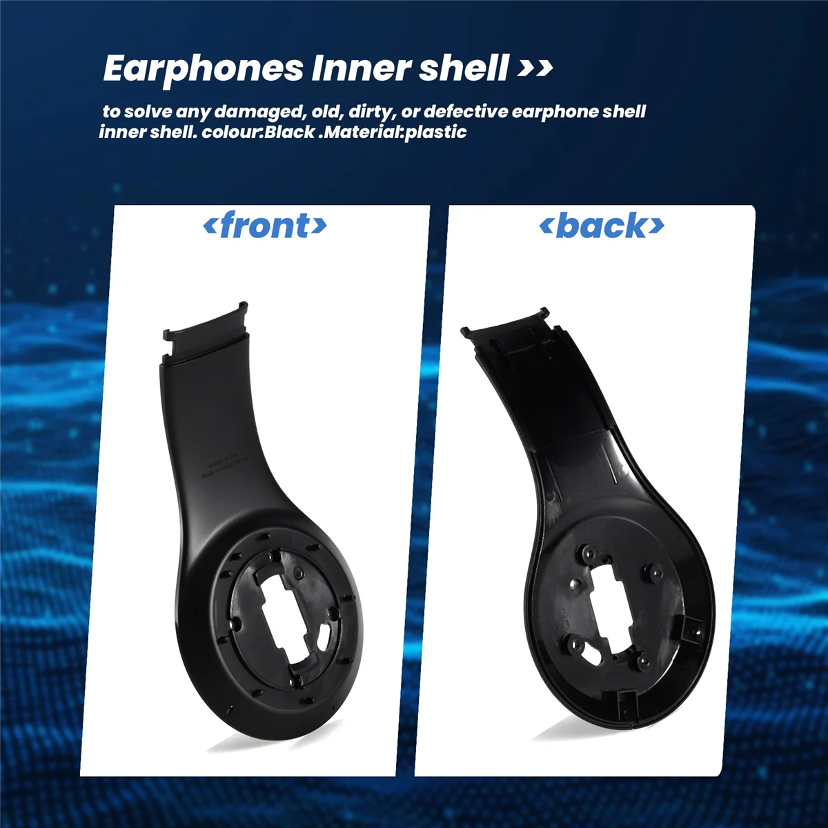 

A10I 1 Pair Earphone Inner Shell Replacement for Studio 3.0 Wireless Headphones Repair Parts Black