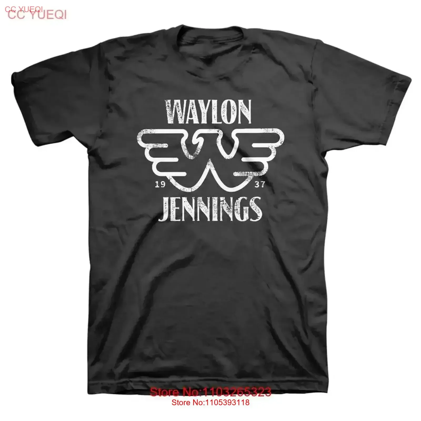 Waylon Jennings Est 1937 Flying W Symbol Men T Shirt vintage Washed streetwear Stylish fashion homme Casual graphic  vintage