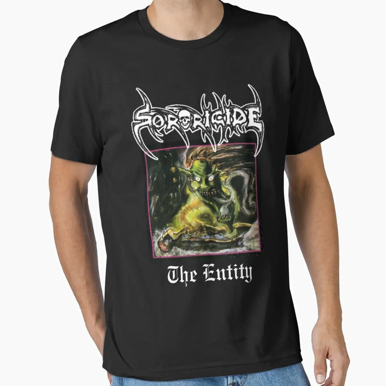 Sororicide The Entity Icelandic Death Metal Essential T Shirt vintage Washed Top For Everyday Wear graphic Breathable Slightly