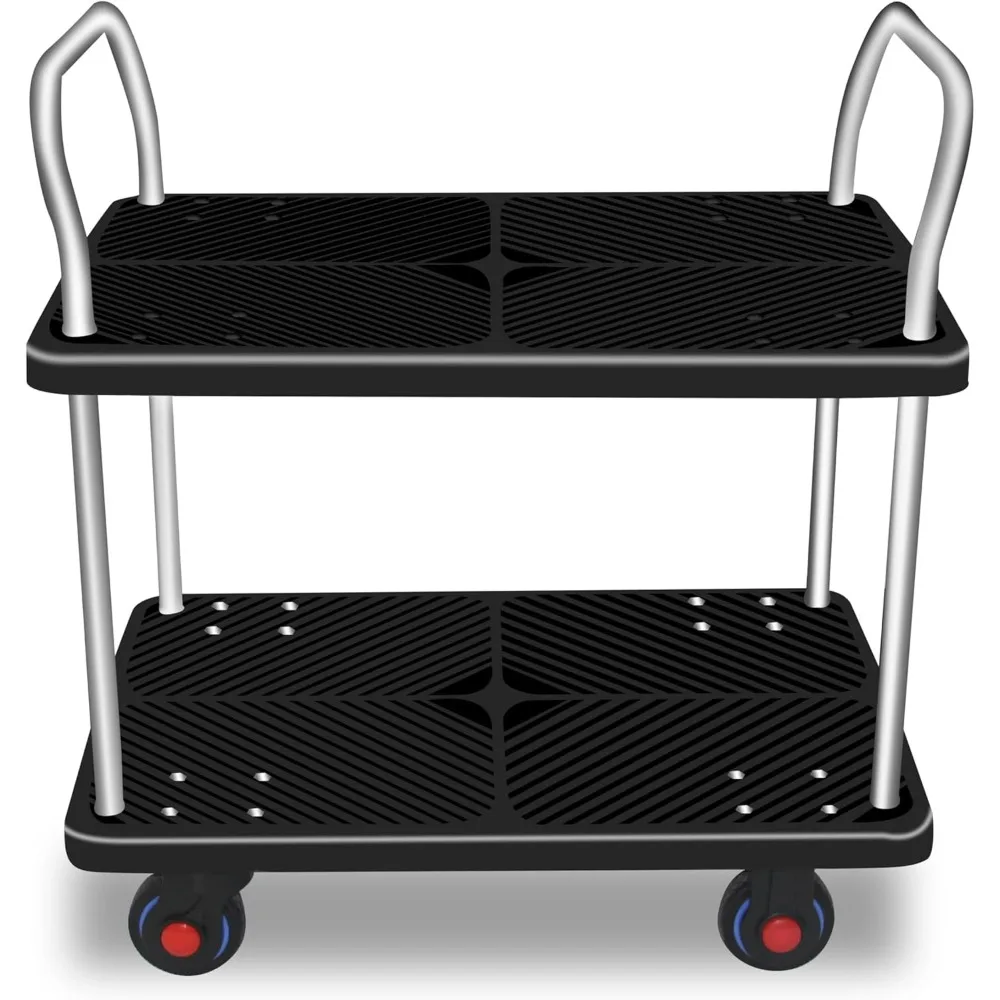 Hotel Folding Cart Trolley  Serving Cart Rotating Furniture Commercial Capacity Commercial Multi-Use Silent Durable Wheels Easy