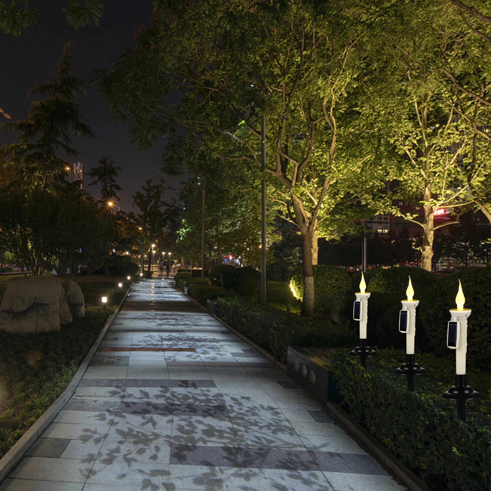 

Shape Solar LED Lawn Lamp Waterproof Outdoor Garden Stake Light Decorative Pathway Light Ground Insert Lamp