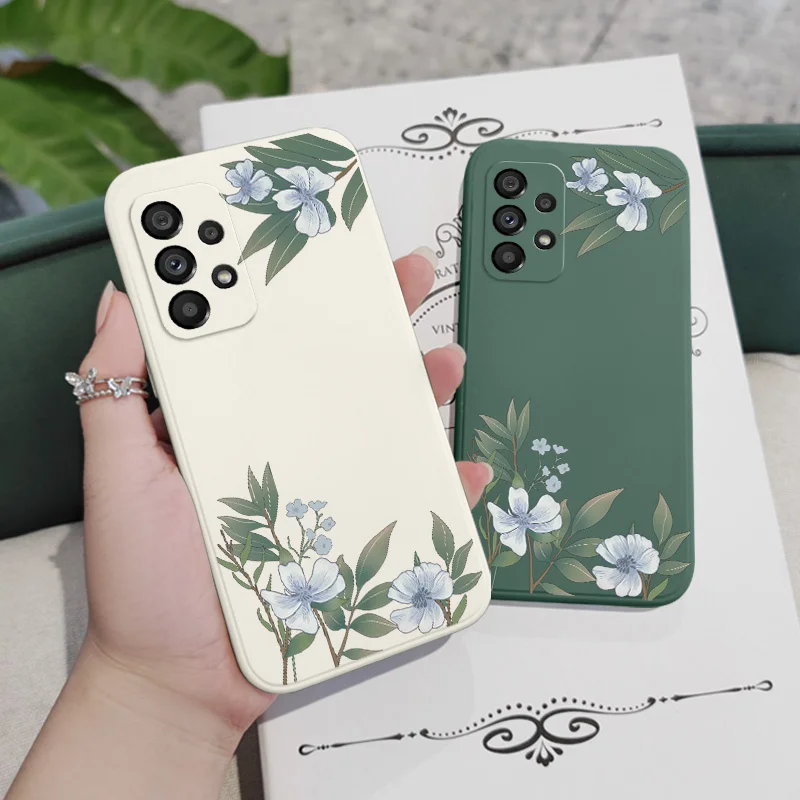 Incontro Fiori Cassa Del Telefono Per Samsung Galaxy A73 A53 A33 A23 A13 A03 A72 A52 A52S A32 A22 A12 A71 A51 A31 A21S 4G 5G Copertura