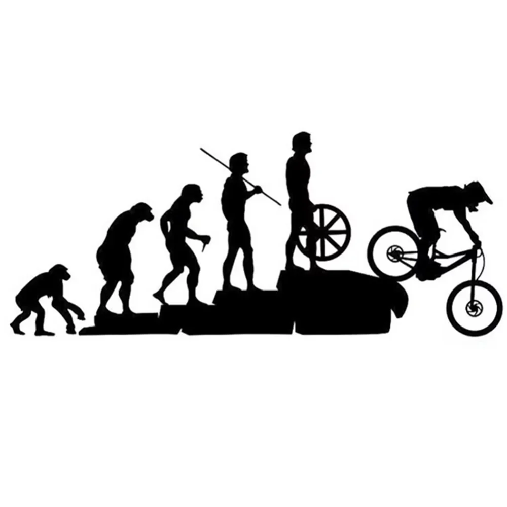 

Human Evolution Pattern Vinyl Decal, Scientific Theme Sticker for SUV Truck MTB Bike Laptop, Waterproof Auto Exterior Decor