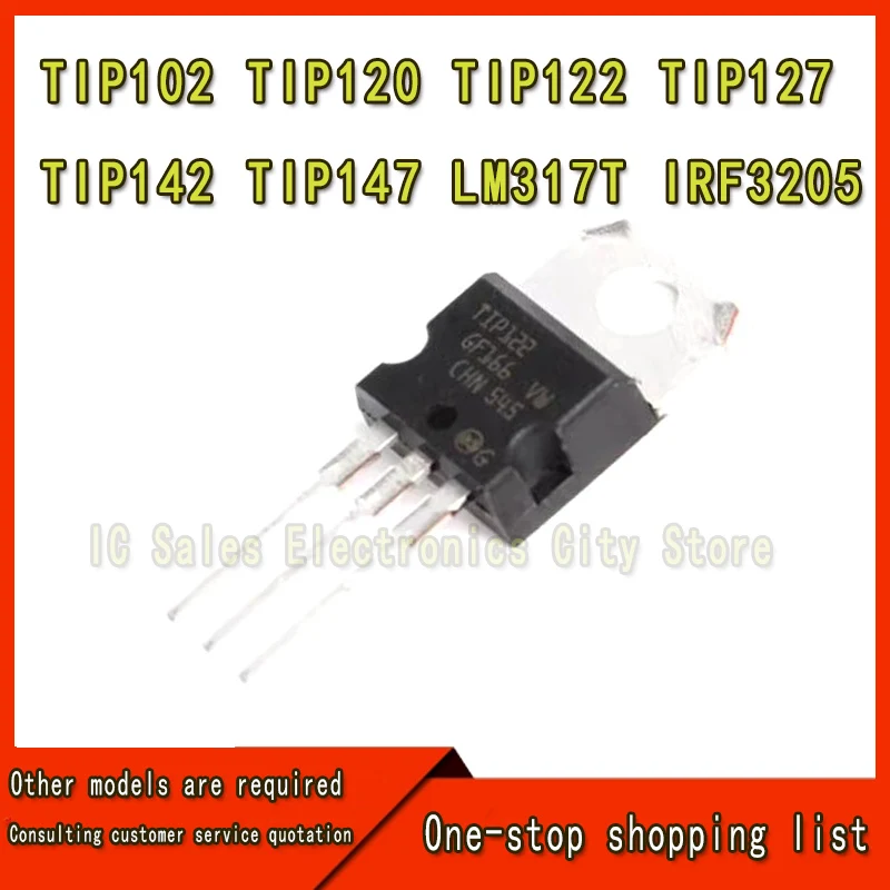 10Pcs TIP102 TIP120 TIP122 TIP127 TIP142 TIP147 LM317T IRF3205 Transistor TIP142T TIP147T