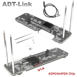 ADT UT3G for NUC ITX STX Notebook PC Graphics Card External GPU Dock USB 4.0 to PCIe X16 eGPU Adapter Thunderbolt-Compatible 4/3
