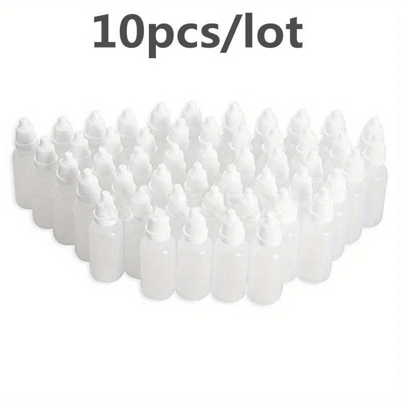 10 Uds. Botellas cuentagotas exprimibles de plástico vacías de 5ml cuentagotas para líquido para ojos