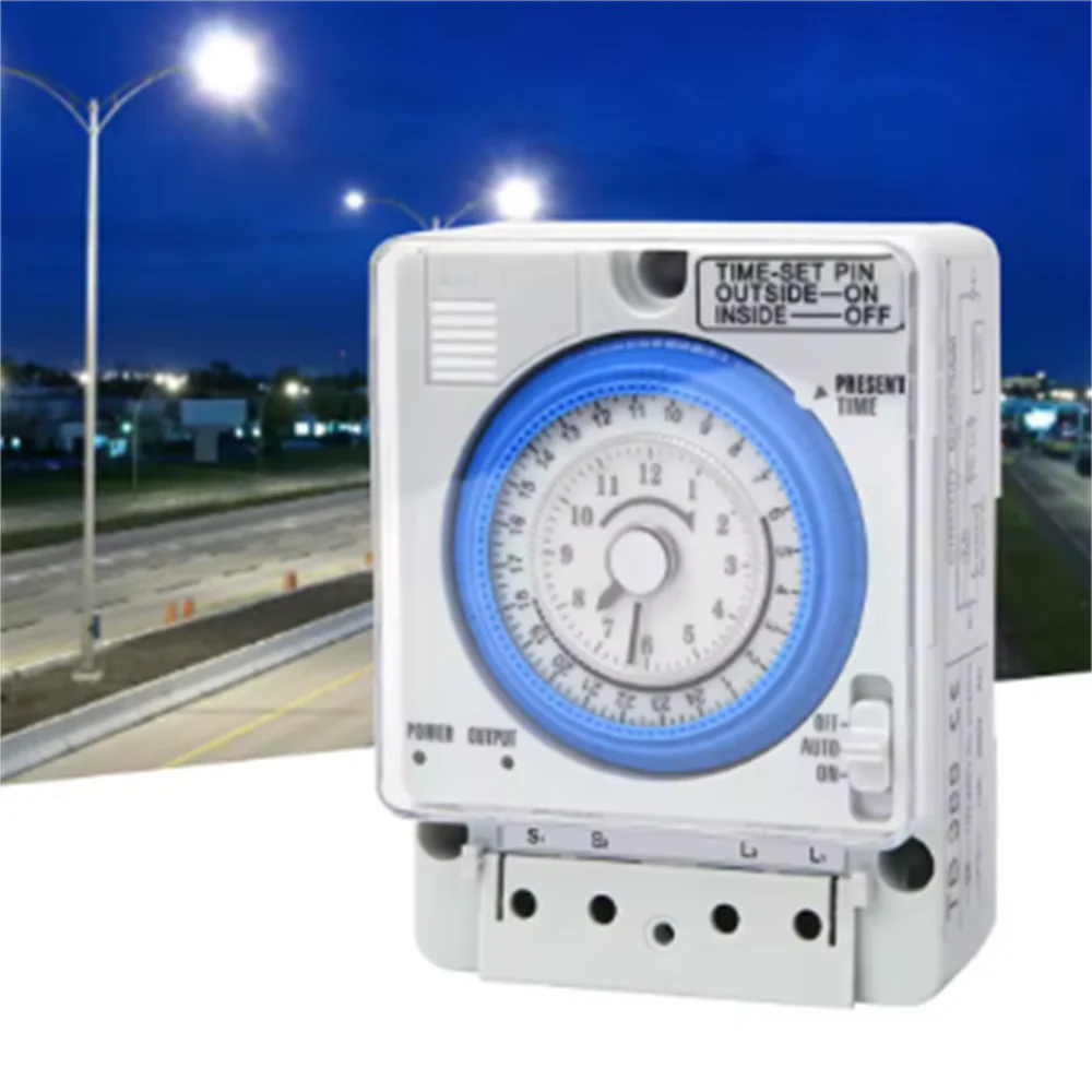 TB388 24H Mechanical Timer Switch 100-240V 20A DIN Rail Programmable Time Controller for Home Automation