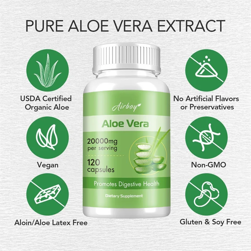 Aloe Vera - Support Gut Health & Digestive Comfort, Stomach Acid Buffer, Natural Immune Supplement