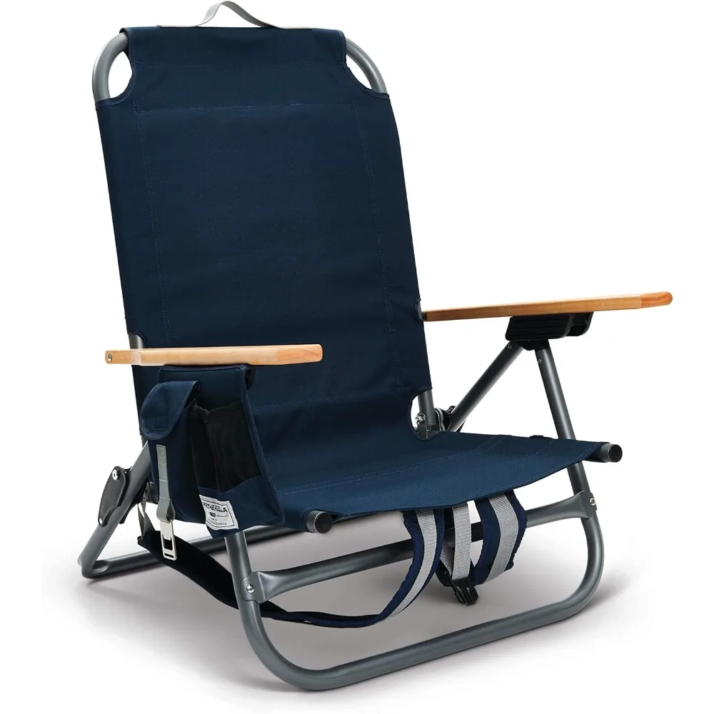 

Sport-Brella SunSoul Folding Light-Weight Backpack Beach Chair,Cup Holders|Arm Rest|Foldable, Aluminum, Navy