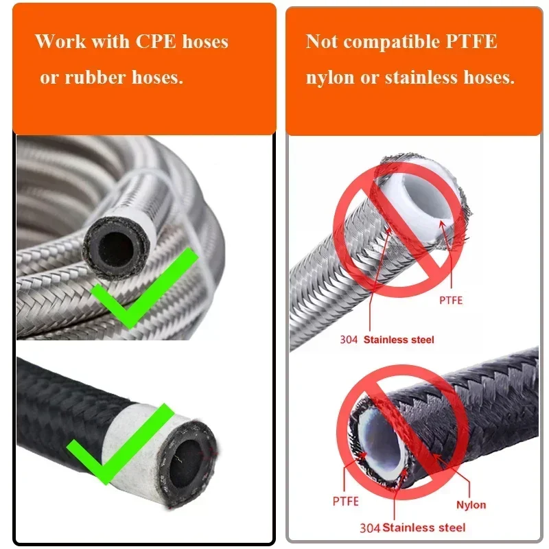 AN4 AN6 AN8 AN10 AN12 Universal Quick Release Oil Fuel Hose End Fitting Swivel Adaptor Straight 0 45 90 180 Degree Connector