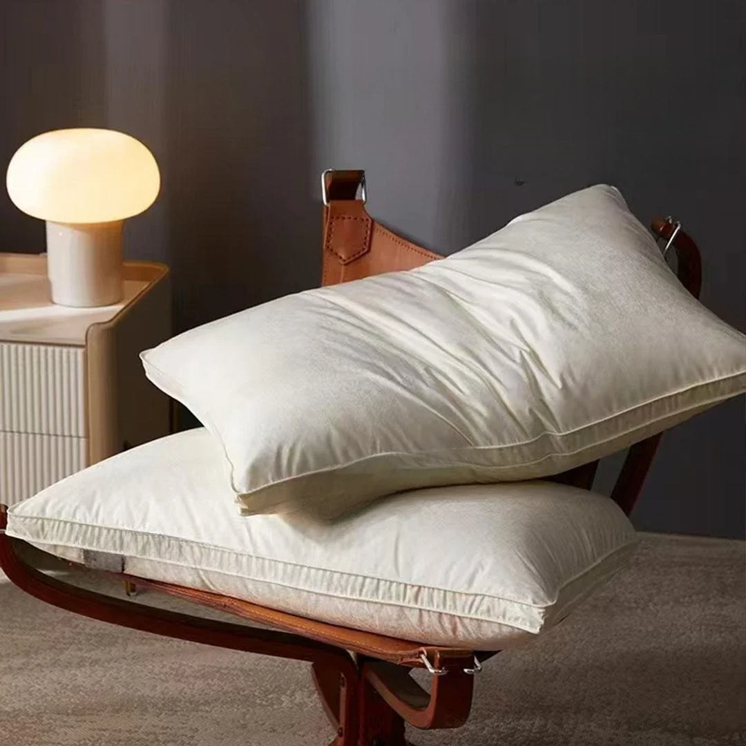 

Silk, fabric, polish, pure goose down, pillow core, single item, bedroom, household.