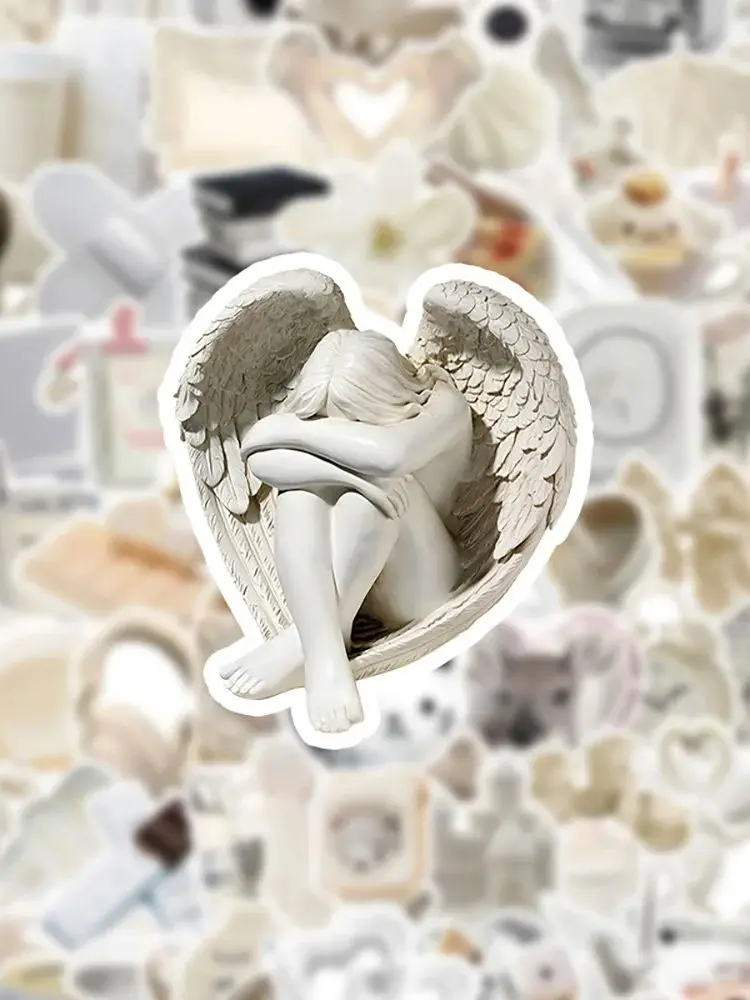 10/30/50/100 PIÈCES Dessin Animé Blanc Autocollants Ins Style Simple Autocollants Décoration BRICOLAGE Ordinateur Portable Téléphone Réfrigérateur Guitare Vélo Graffiti Enfant Jouet