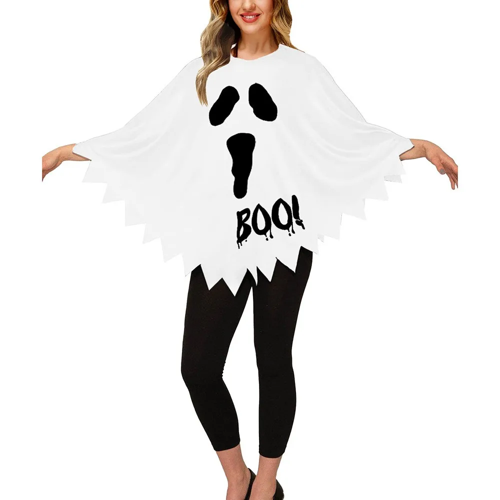 New Gothic Fun Cape Cosplay Costume mantelle Unisex Halloween Pumpkin Spider Ghost Print Costume Dead Party puntelli mantelli 2024