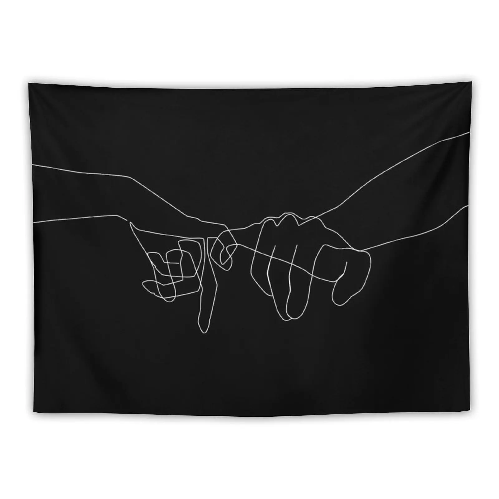 Black Pinky Swear Tapestry Wall Decoration Nordic Home Decor Decorations For Your Bedroom Wall Decoration Items Tapestry