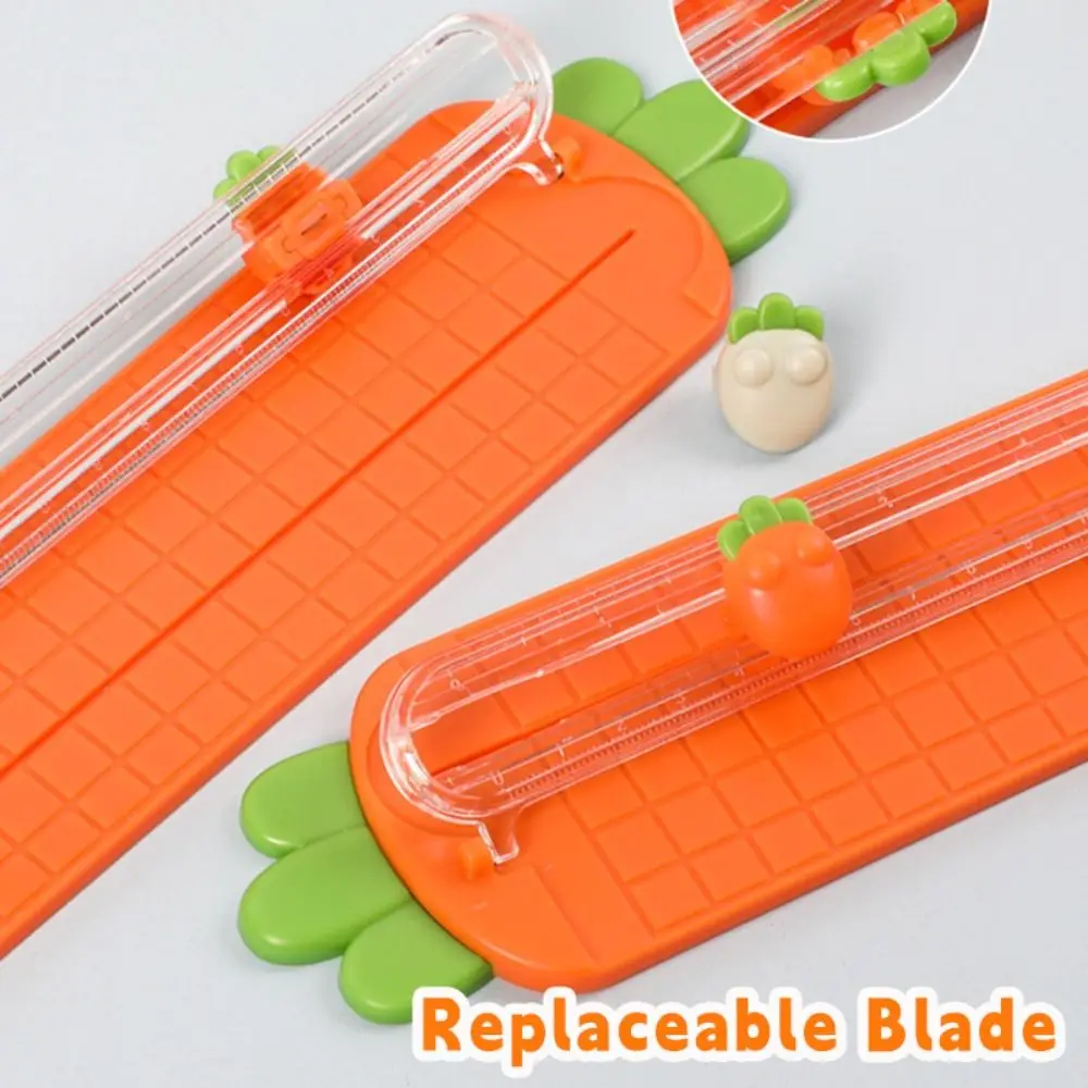 Portable A3 A3 Paper Cutter Mini Replaceable Blade Paper Trimmer Carrot Shaped Bidirectional Paper Cutting Machine School Office