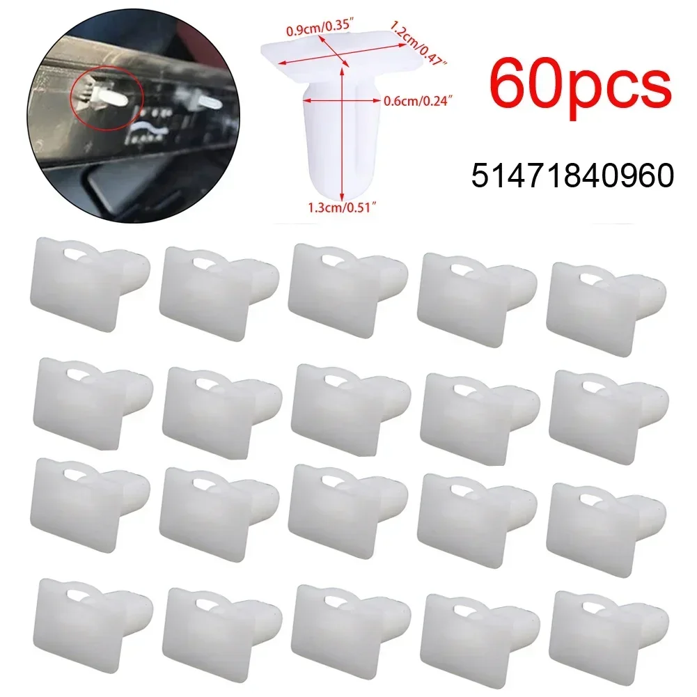 60PCS Car Door Sill Kick Plate Strip Clip Fastener 51471840960 For BMW E30 E32 E34 E36 E38 E39 E46 Z4 E81 E82 Accessories NEW