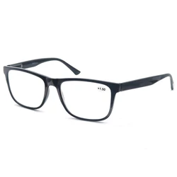 MODFANS Oversize Reading Glasses Men Readers Glasses Rectangle Classic Frame Lightweight Wear Spring Hinge with Diopter-MSR213