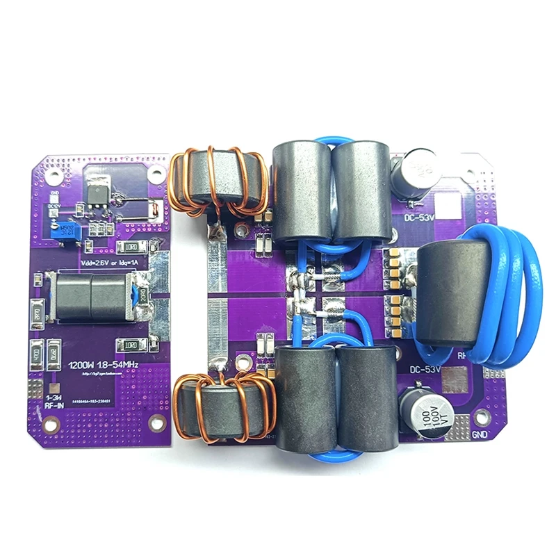 

1200W 1.8 - 54Mhz SW Shortwave Power Amplifier Board HF Amplifier Kit MRFX1K80H BLF188 Power Amplifier Easy To Use