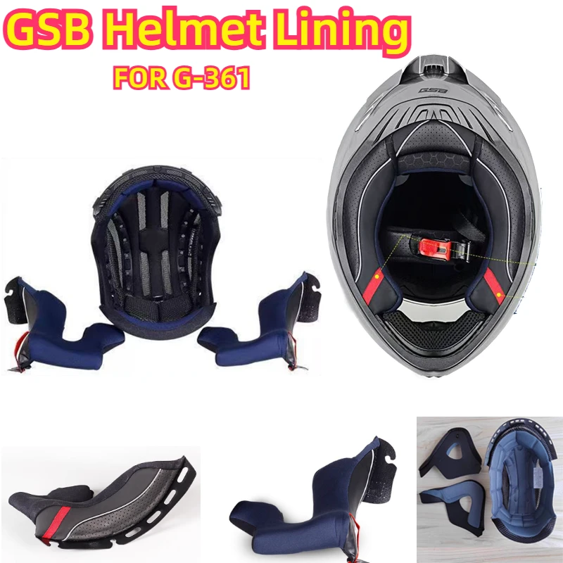 

Оригинальная внутренняя подкладка GSB G-361 для шлемов: съемная, моющаяся, для полушлемов и полнолицевых шлемов, сменные аксессуары