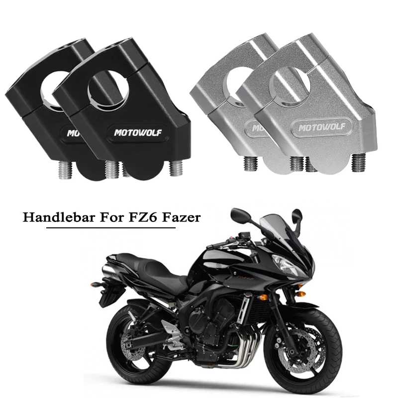 

For YAMAHA FZ6 S2 FAZER 600 FZ 6 FAZER600 Aluminum Handlebar Heightening Riser Bar Clamp Mount 3 Colors Motorcycle Accessories