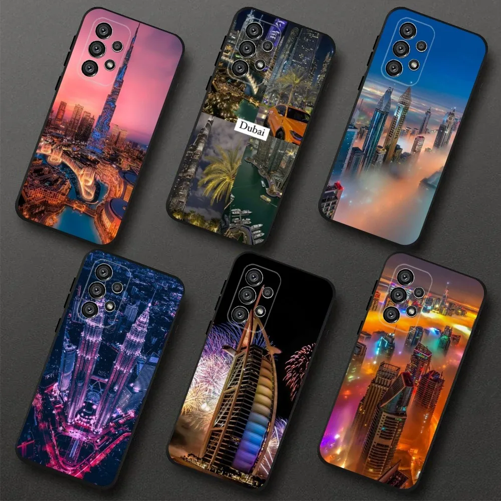 Dubai  Phone Case For Samsung Galaxy A20,A21s,A22,A31,A32,A52,A53,A72,73,A80,A91 Soft Black Cover