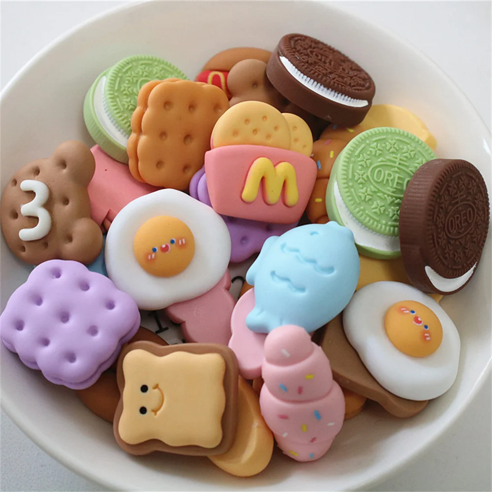 Phone Case Resin Biscuit Bread Resin Decoration Handmade Cute Simulation Food Accessories Simulation Food Play