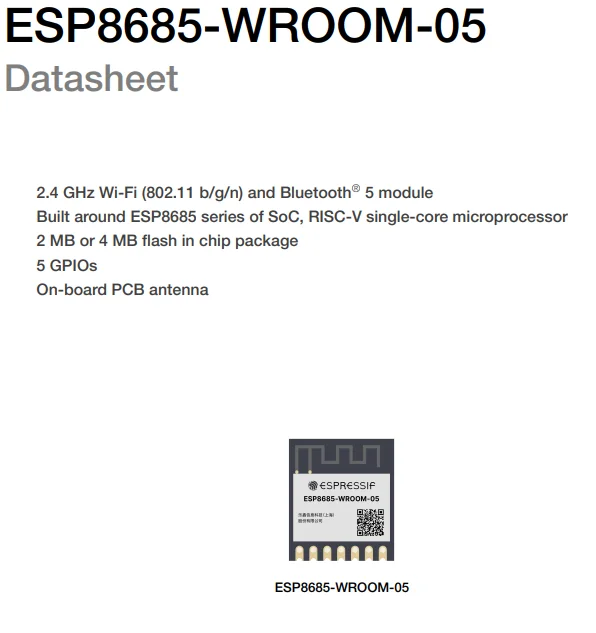 Espressif ESP8685-WROOM-05-H4 Modul – Detail 1