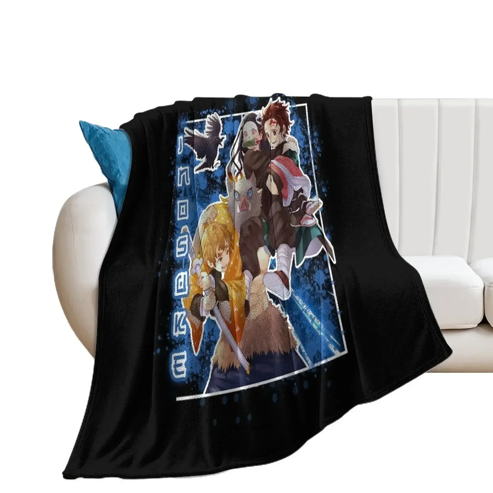 

Inosuke Team- Demon Throw Blanket Camping Hair Blankets